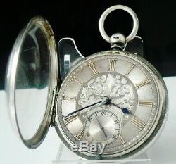 Antique Silver Fusee Pocket Watch, James Forrest of Glasgow, Hallmarked 1883