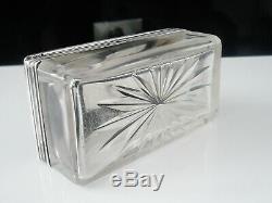 Antique Silver Lock Down Travelling Inkwell, London 1868, Thomas Whitehouse