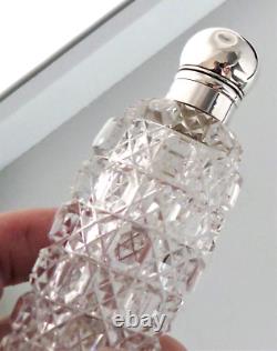 Antique Silver Perfume Bottle Cut Crystal 9 Mappin Bros. London 1884