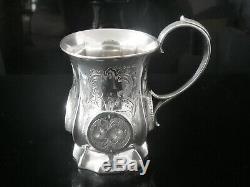 Antique Silver Tankard Mug Cup, Hilliard & Thomason, Birmingham 1856