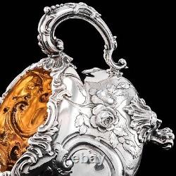 Antique Solid Silver 3 Piece Tea Set / Service'Louis' Style Barnard 1857