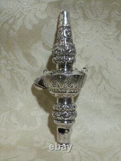 Antique Solid Silver Baby Rattle Whistle George Unite Hallmark 1893 Birmingham