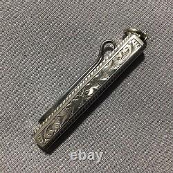 Antique Solid Silver Chatelaine Folding Button Hook 4.5cm (1.3/4)