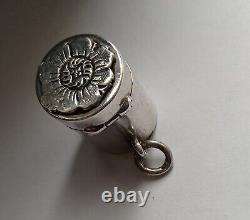Antique Solid Silver Chatelaine Pin Cushion, Chester 1927