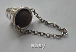 Antique Solid Silver Chatelaine Pin Cushion, Fully Hallmarked