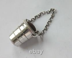 Antique Solid Silver Chatelaine Pin Cushion, Fully Hallmarked