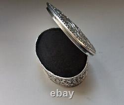 Antique Solid Silver Chatelaine Pin Cushion, Hallmarked