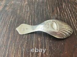 Antique Solid Silver Dutch Caddy Spoon C. 1810