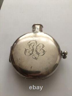 Antique Solid Silver Hip Flask Cover 1899 Victorian Henry Mathews Birmingham