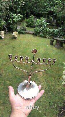 Antique Solid Silver Jewish Menorah Candelabra Candlestick London 1930 W. S