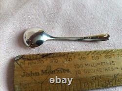 Antique Solid Silver Mustard Pot Date 1885 Birmingham &1925 Sheffield Spoon, Vgc