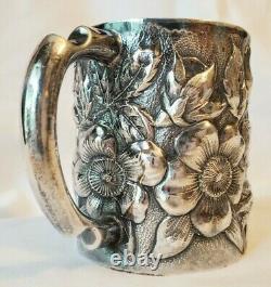 Antique Sterling Childs Cup Repousse Silver by Whiting (never engraved)