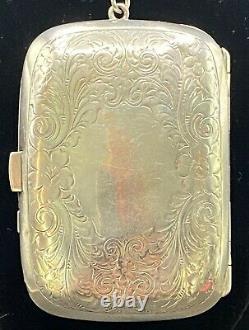 Antique Sterling Minaudiere Necessaire For Toiletry and Money Compact CG