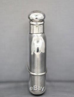 Antique Sterling Silver Flask with Cork Top