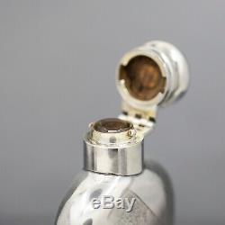 Antique Sterling Silver Flask with Cork Top