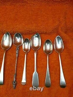 Antique Sterling Silver Hallmarked Spoons Georgian, Victorian & 20th Century