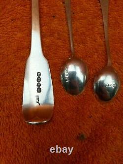 Antique Sterling Silver Hallmarked Spoons Georgian, Victorian & 20th Century