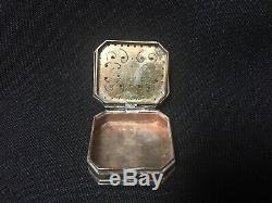 Antique Sterling Silver Octagonal Vinaigrette Snuff Box FS
