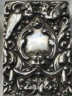 Antique Sterling Silver Repousse Match Box By William Comyns & Son London