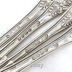 Antique Sterling Silver Set Of Four Kings Pattern Teaspoons, London 1858