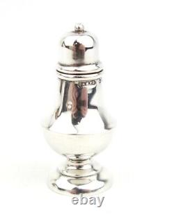 Antique Sterling Silver Snuff Bottle Cayenne Pepper Pot Victorian Chester 1898