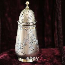Antique Sterling Silver Sugar Caster Silver & Gold-Gilt 73g Victorian 1868