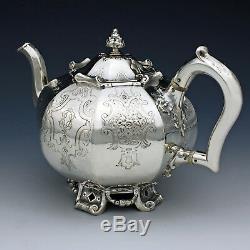 Antique Sterling Silver Teapot Benjamin Preston 1844 Early Victorian