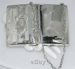 Antique Sterling Silver Victorian Coin & Card Purse