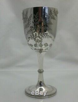 Antique Sterling Solid Silver 1893 Victorian Goblet 17.5cm 162g (1373-9/VKS)