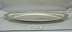 Antique Sterling Solid Silver Oval Serving Platter Tray (1830/9/LWN)