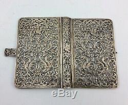 Antique Sterling silver book cover binding Samuel Jacob London
