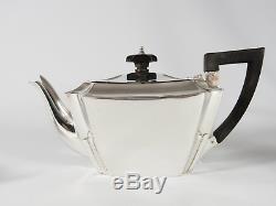 Antique Victorian 1895 Sterling Silver Bachelors Tea Set Teapot Sugar Bowl Jug
