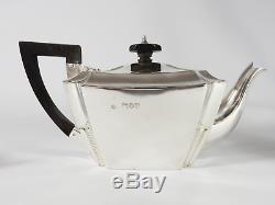 Antique Victorian 1895 Sterling Silver Bachelors Tea Set Teapot Sugar Bowl Jug