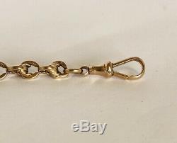 Antique Victorian 9ct Rose Gold Double Albert Pocket Watch Chain 18.6 grams
