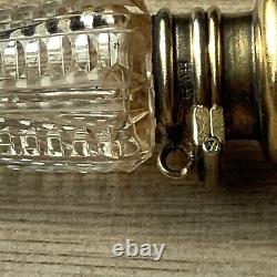 Antique Victorian American Solid Silver Gilt Chatelaine Scent Bottle C1880