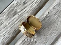 Antique Victorian Collectible 14k Yellow Gold Box Pill Box