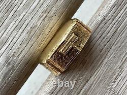 Antique Victorian Collectible 14k Yellow Gold Box Pill Box