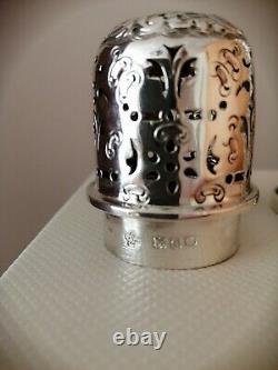 Antique Victorian Embossed Solid Silver Sugar Caster London 1899