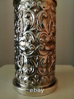 Antique Victorian Embossed Solid Silver Sugar Caster London 1899