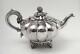 Antique Victorian English Sterling Silver Melon Teapot Edward & John Barnard