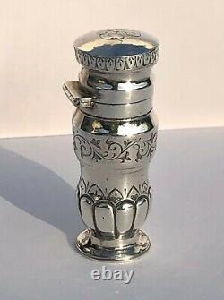 Antique Victorian Hm 1884 Sterling Silver Engraved Scent Perfume Bottle Lot 2