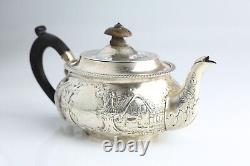 Antique Victorian James Parkes Sterling Silver Teapot