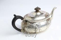 Antique Victorian James Parkes Sterling Silver Teapot