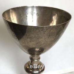 Antique Victorian Large Solid Silver Chalice By Lambert Co Communion Church 8
