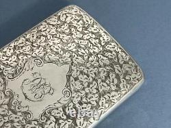 Antique Victorian Ornate Solid Silver Needham's Patent Card Case Birm 1897