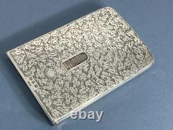 Antique Victorian Ornate Solid Silver Needham's Patent Card Case Birm 1897