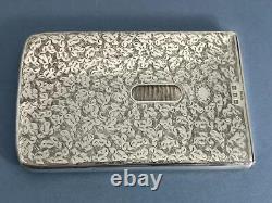 Antique Victorian Ornate Solid Silver Needham's Patent Card Case Birm 1897