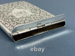 Antique Victorian Ornate Solid Silver Needham's Patent Card Case Birm 1897