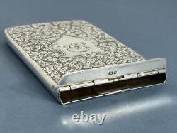 Antique Victorian Ornate Solid Silver Needham's Patent Card Case Birm 1897