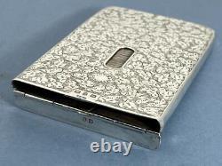 Antique Victorian Ornate Solid Silver Needham's Patent Card Case Birm 1897